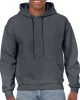 Kenguru zsebes kapucnis pulóver, Gildan GI18500, Dark Heather-S