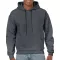 Kenguru zsebes kapucnis pulóver, Gildan GI18500, Dark Heather-S