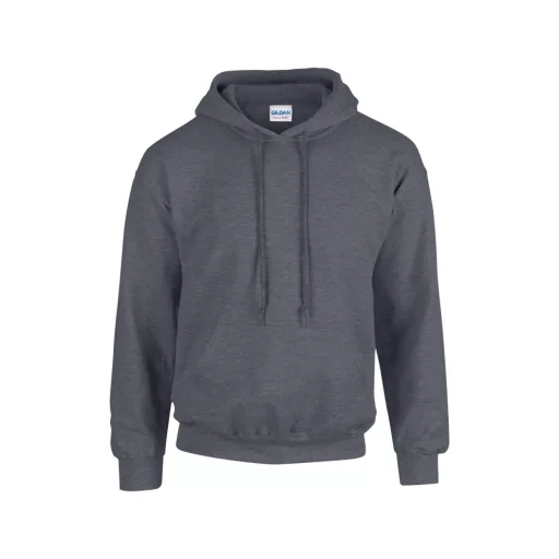 Kenguru zsebes kapucnis pulóver, Gildan GI18500, Dark Heather-S