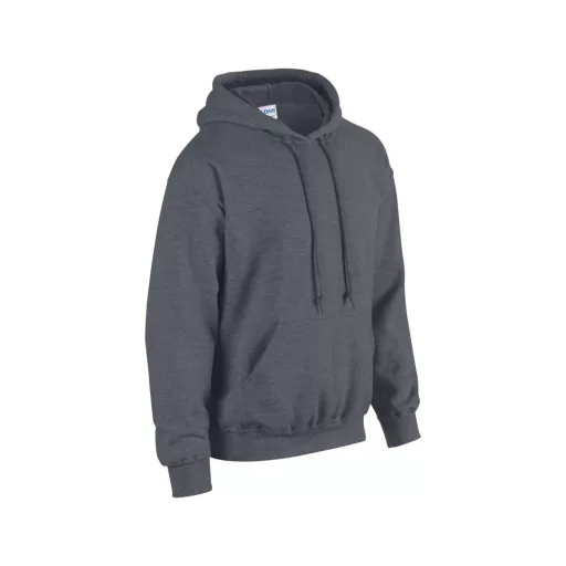 Kenguru zsebes kapucnis pulóver, Gildan GI18500, Dark Heather-S