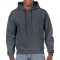 Kenguru zsebes kapucnis pulóver, Gildan GI18500, Dark Heather-XL