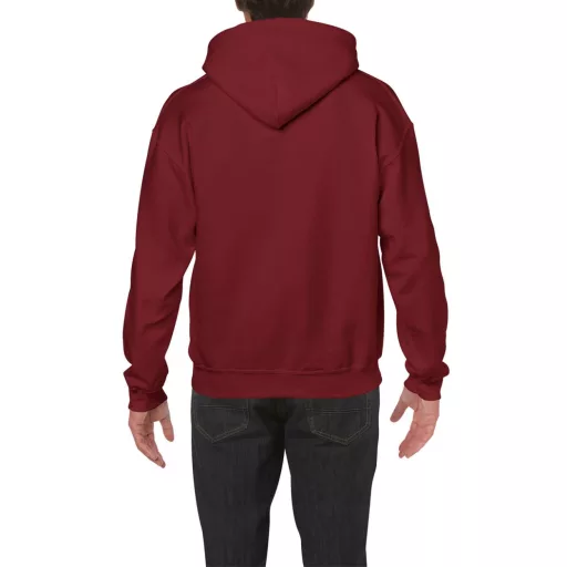 Kenguru zsebes kapucnis pulóver, Gildan GI18500, Garnet-S