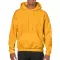 Kenguru zsebes kapucnis pulóver, Gildan GI18500, Gold-2XL
