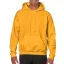 Kenguru zsebes kapucnis pulóver, Gildan GI18500, Gold-5XL