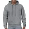 Kenguru zsebes kapucnis pulóver, Gildan GI18500, Graphite Heather-4XL