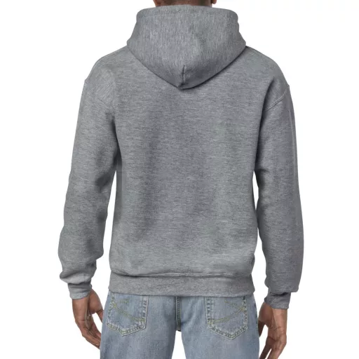 Kenguru zsebes kapucnis pulóver, Gildan GI18500, Graphite Heather-S
