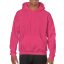 Kenguru zsebes kapucnis pulóver, Gildan GI18500, Heliconia-2XL
