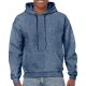 Kenguru zsebes kapucnis pulóver, Gildan GI18500, Heather Sport Dark Navy-2XL