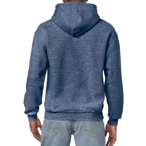Kenguru zsebes kapucnis pulóver, Gildan GI18500, Heather Sport Dark Navy-2XL