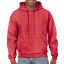 Kenguru zsebes kapucnis pulóver, Gildan GI18500, Heather Sport Scarlet Red-2XL