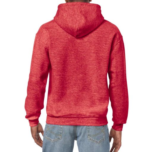 Kenguru zsebes kapucnis pulóver, Gildan GI18500, Heather Sport Scarlet Red-2XL