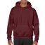 Kenguru zsebes kapucnis pulóver, Gildan GI18500, Maroon-XL