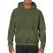 Kenguru zsebes kapucnis pulóver, Gildan GI18500, Military Green-S