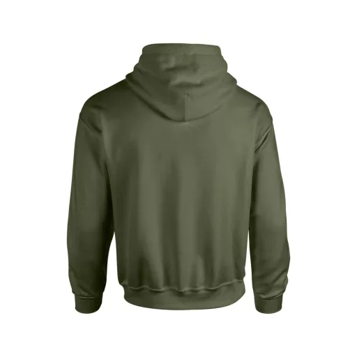 Kenguru zsebes kapucnis pulóver, Gildan GI18500, Military Green-S