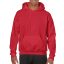 Kenguru zsebes kapucnis pulóver, Gildan GI18500, Red-2XL