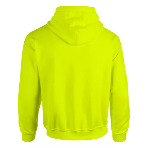 Kenguru zsebes kapucnis pulóver, Gildan GI18500, Safety Green-3XL