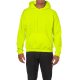Kenguru zsebes kapucnis pulóver, Gildan GI18500, Safety Green-S