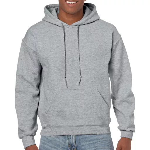 Kenguru zsebes kapucnis pulóver, Gildan GI18500, Sport Grey-S