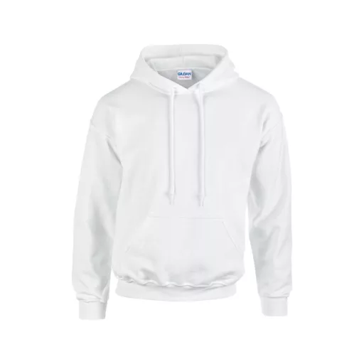 Kenguru zsebes kapucnis pulóver, Gildan GI18500, White-L