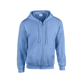   Cipzáras kenguru zsebes kapucnis pulóver, Gildan GI18600, Carolina Blue-2XL