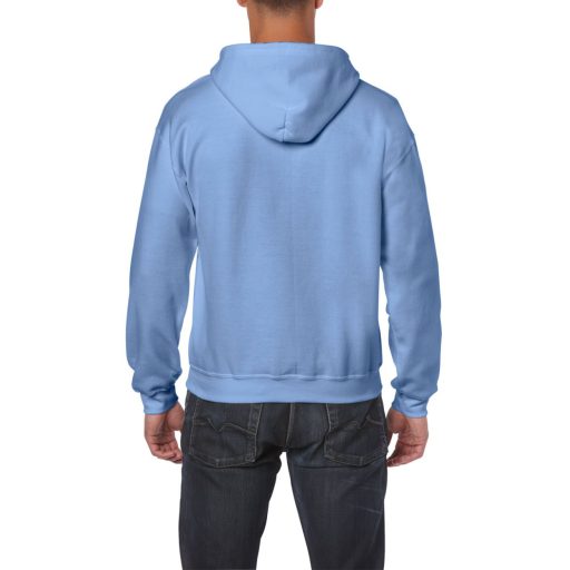 Cipzáras kenguru zsebes kapucnis pulóver, Gildan GI18600, Carolina Blue-XL