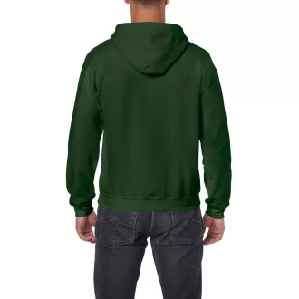   Cipzáras kenguru zsebes kapucnis pulóver, Gildan GI18600, Forest Green-2XL
