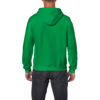   Cipzáras kenguru zsebes kapucnis pulóver, Gildan GI18600, Irish Green-2XL