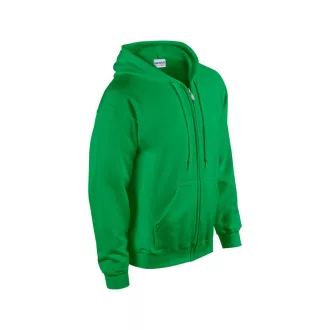   Cipzáras kenguru zsebes kapucnis pulóver, Gildan GI18600, Irish Green-2XL