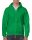 Cipzáras kenguru zsebes kapucnis pulóver, Gildan GI18600, Irish Green-S