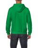 Cipzáras kenguru zsebes kapucnis pulóver, Gildan GI18600, Irish Green-S