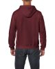 Cipzáras kenguru zsebes kapucnis pulóver, Gildan GI18600, Maroon-L