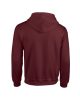 Cipzáras kenguru zsebes kapucnis pulóver, Gildan GI18600, Maroon-S
