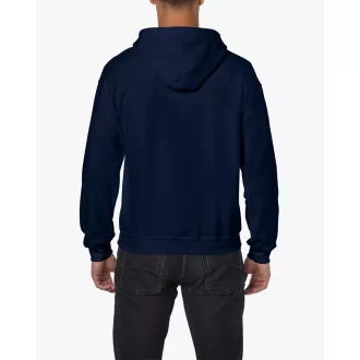   Cipzáras kenguru zsebes kapucnis pulóver, Gildan GI18600, Navy-2XL