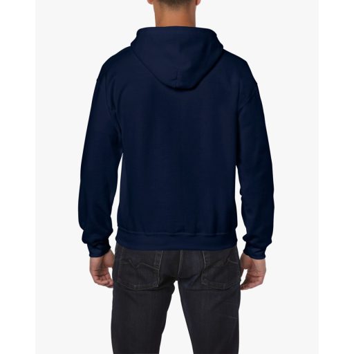 Cipzáras kenguru zsebes kapucnis pulóver, Gildan GI18600, Navy-2XL