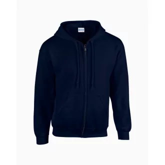   Cipzáras kenguru zsebes kapucnis pulóver, Gildan GI18600, Navy-2XL