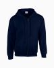 Cipzáras kenguru zsebes kapucnis pulóver, Gildan GI18600, Navy-4XL