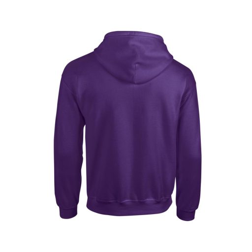 Cipzáras kenguru zsebes kapucnis pulóver, Gildan GI18600, Purple-3XL