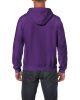 Cipzáras kenguru zsebes kapucnis pulóver, Gildan GI18600, Purple-S