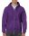 Cipzáras kenguru zsebes kapucnis pulóver, Gildan GI18600, Purple-XL