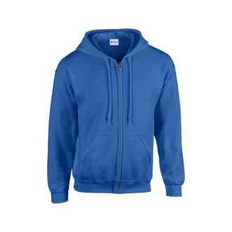   Cipzáras kenguru zsebes kapucnis pulóver, Gildan GI18600, Royal-2XL