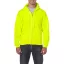 Cipzáras kenguru zsebes kapucnis pulóver, Gildan GI18600, Safety Green-2XL