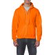 Cipzáras kenguru zsebes kapucnis pulóver, Gildan GI18600, S.Orange-2XL