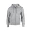 Cipzáras kenguru zsebes kapucnis pulóver, Gildan GI18600, Sport Grey-L
