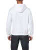 Cipzáras kenguru zsebes kapucnis pulóver, Gildan GI18600, White-2XL