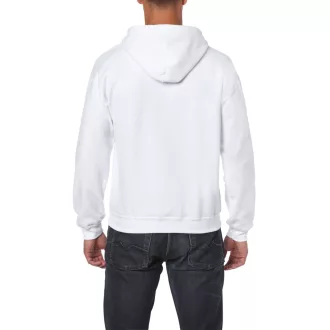   Cipzáras kenguru zsebes kapucnis pulóver, Gildan GI18600, White-2XL