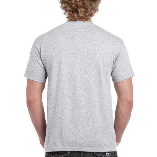Előmosott kerek nyakkivágásu ultra póló, Gildan GI2000, Ash Grey-L