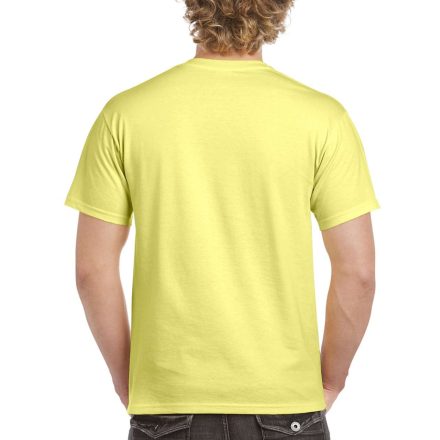 Előmosott kerek nyakkivágásu ultra póló, Gildan GI2000, Cornsilk-XL