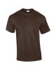 Előmosott kerek nyakkivágásu ultra póló, Gildan GI2000, Dark Chocolate-3XL
