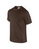 Előmosott kerek nyakkivágásu ultra póló, Gildan GI2000, Dark Chocolate-3XL