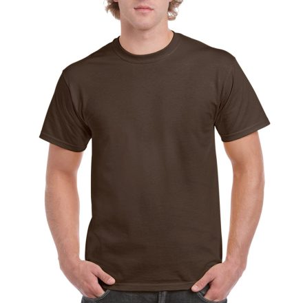 Előmosott kerek nyakkivágásu ultra póló, Gildan GI2000, Dark Chocolate-XL